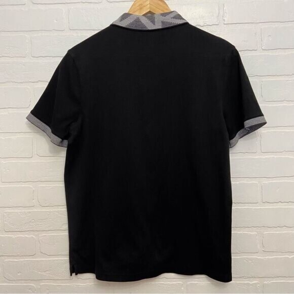 MICHAEL Kors men black shirt in medium or small 100% cotton polo sweater - Picture 2 of 9